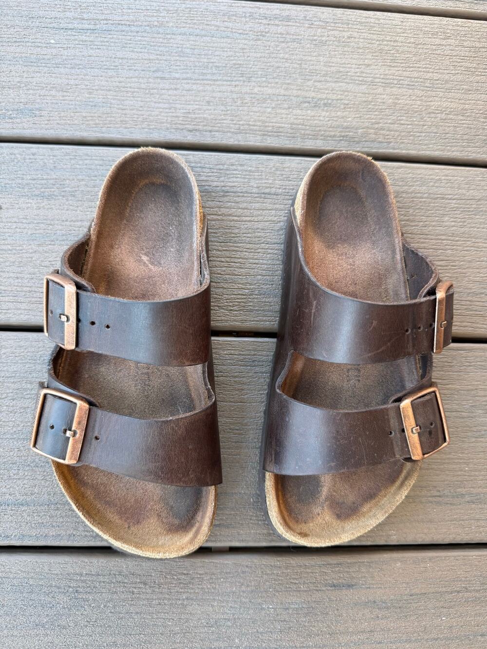 Birkenstock Arizona Oiled Leather Sandals Shoes sz 37 Habana